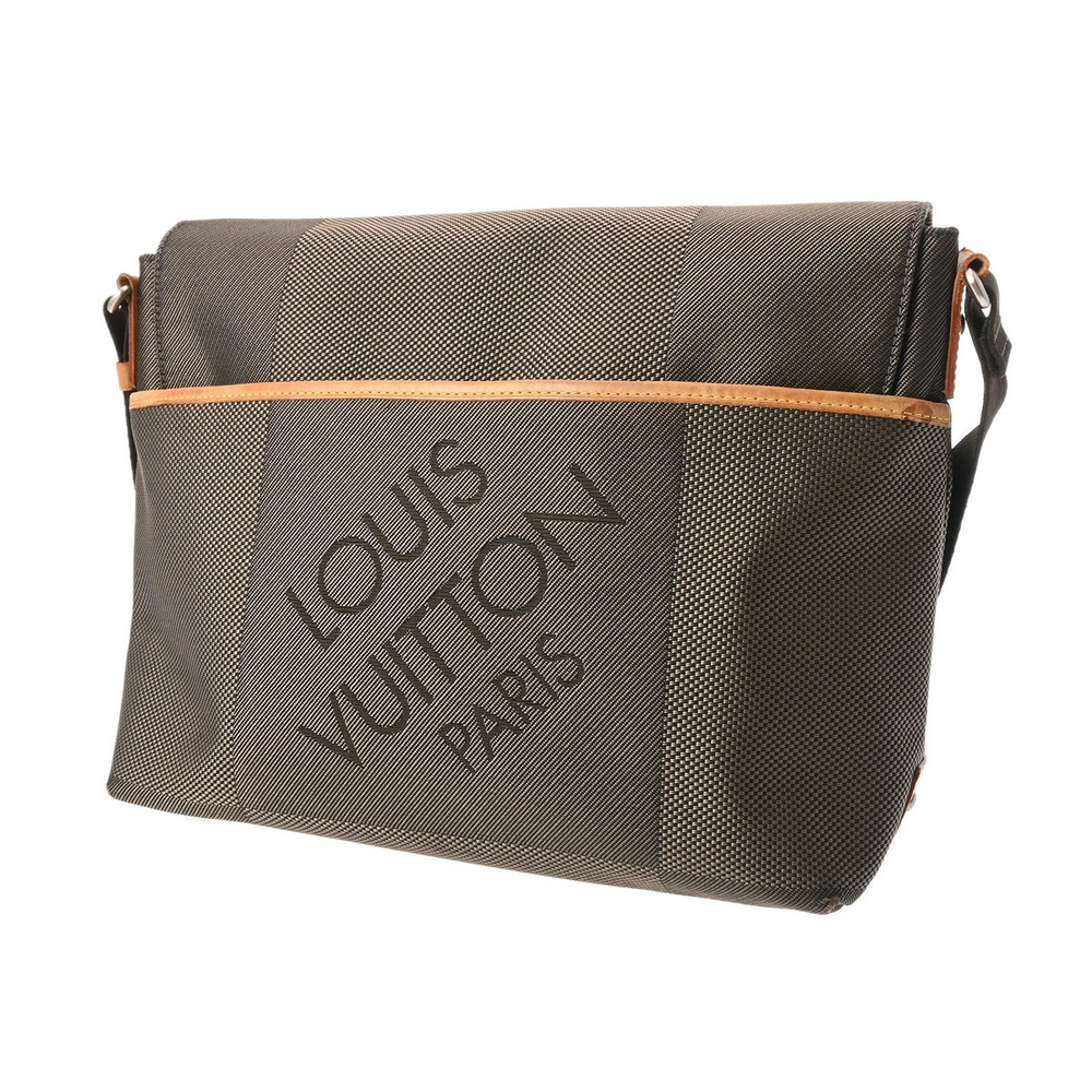 Louis Vuitton Terre Lou Shoulder Canvas Bag Damier Geant Brown